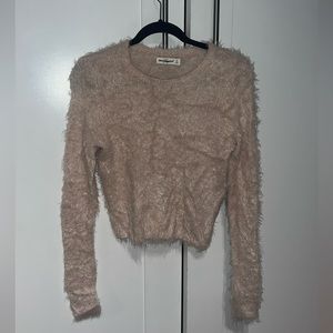 Women Fluffy Knit Top - Light Pink - SW2511181C
